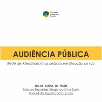 Audiência pública vai tratar sobre a rede de atendimento para moradores de rua nesta terça-feira, 4 de junho