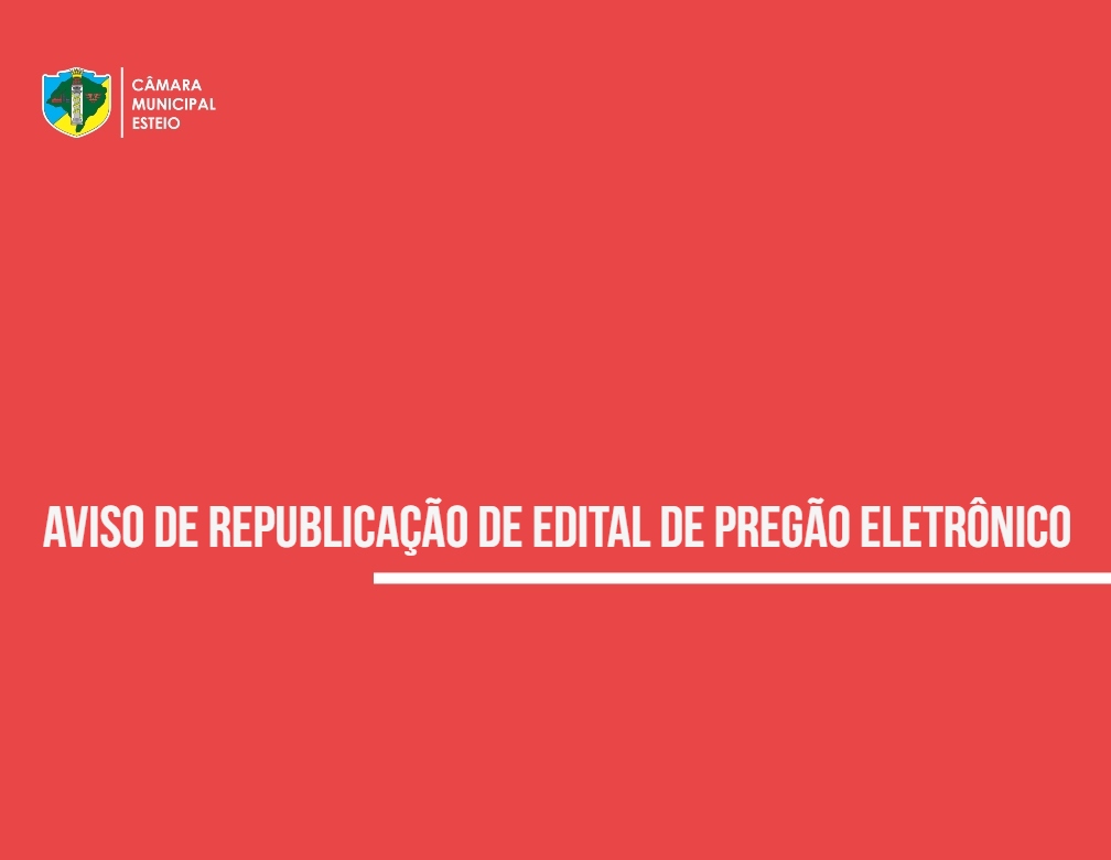 Aviso de republicação de edital / pregão eletrônico n º 15/2020