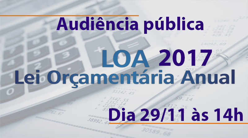 Câmara debate orçamento geral em audiência pública amanhã