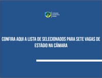 Câmara divulga lista de aprovados em processo seletivo