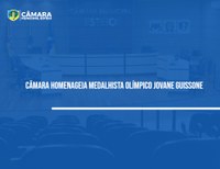 Câmara homenageia medalhista olímpico Jovane Guissone