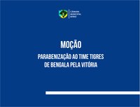 Câmara homenageia Equipe Tigres de Bengala