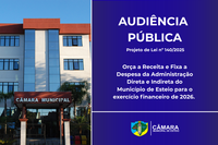Câmara realiza audiência pública sobre Orçamento municipal de 2026