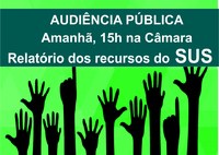 Câmara realiza audiência pública sobre recursos do SUS amanhã