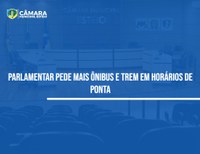 Vereador pede mais trem e ônibus em horário de pico