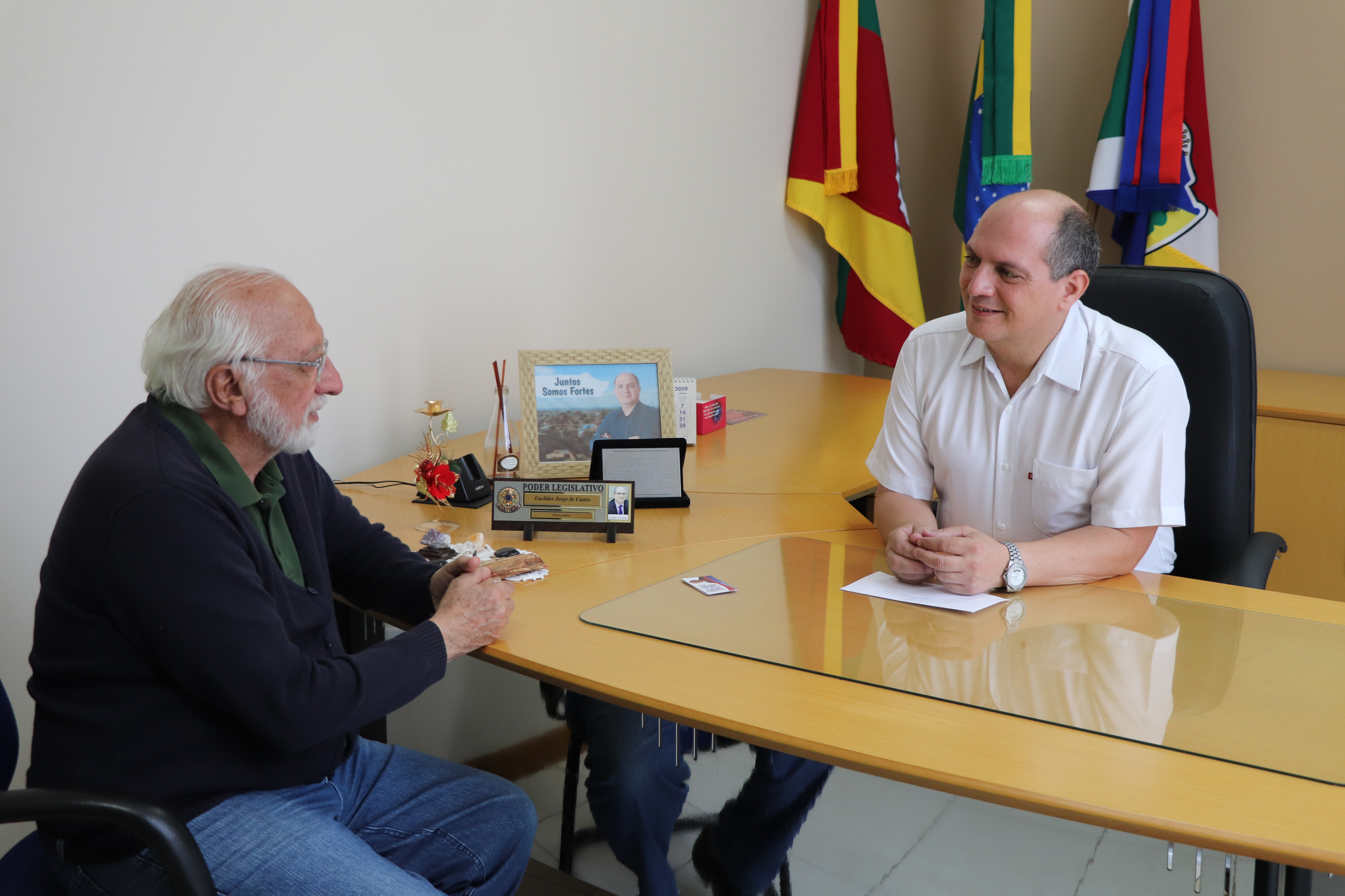 Euclides Castro se encontra com prefeito e futuro presidente da Câmara