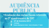 Metas Fiscais serão tema de audiência pública amanhã