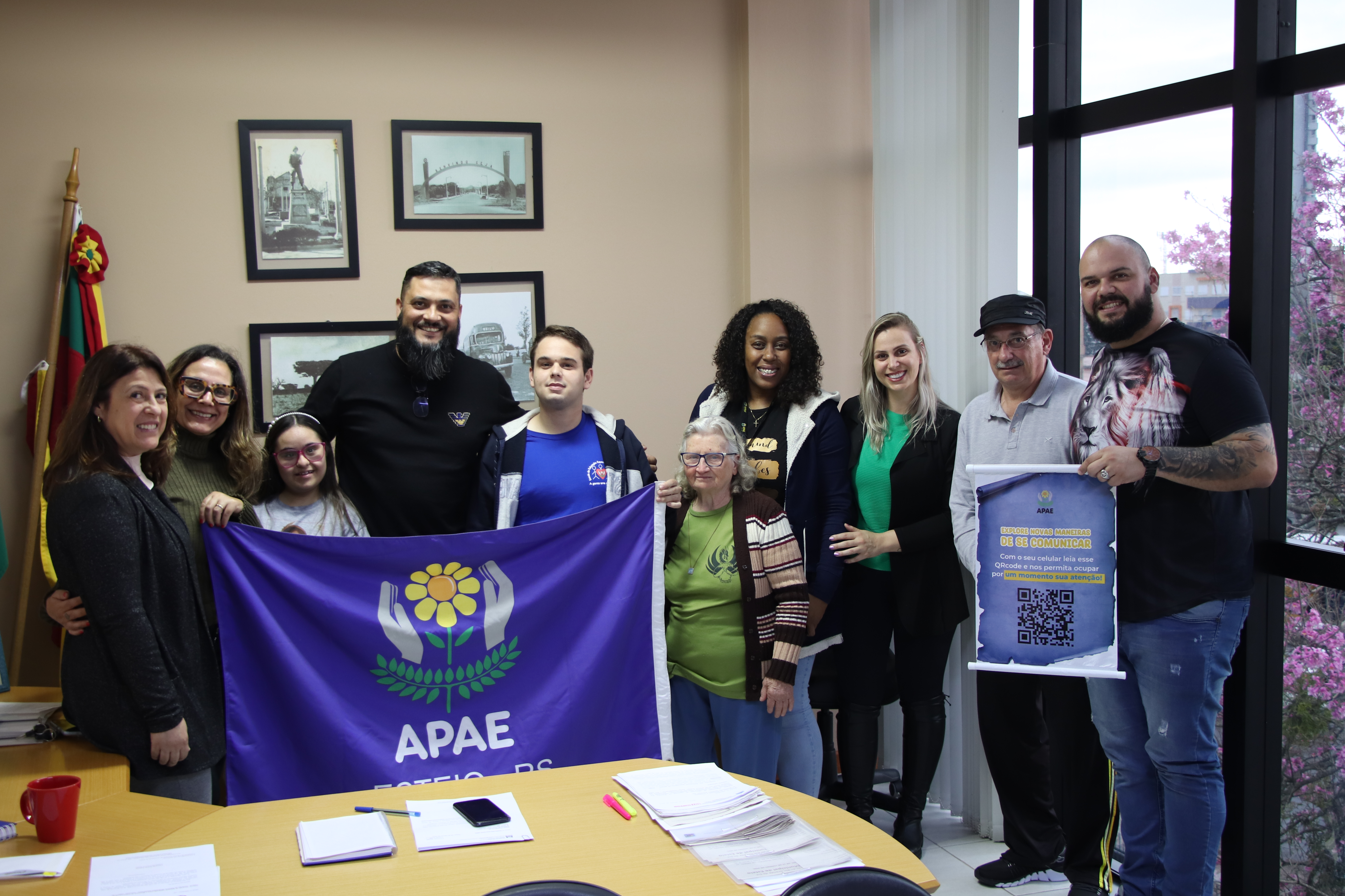 Presidente da Câmara de Esteio recebe visita da Apae