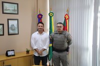 Presidente da Câmara recebe novo comandante da Brigada Militar de Esteio
