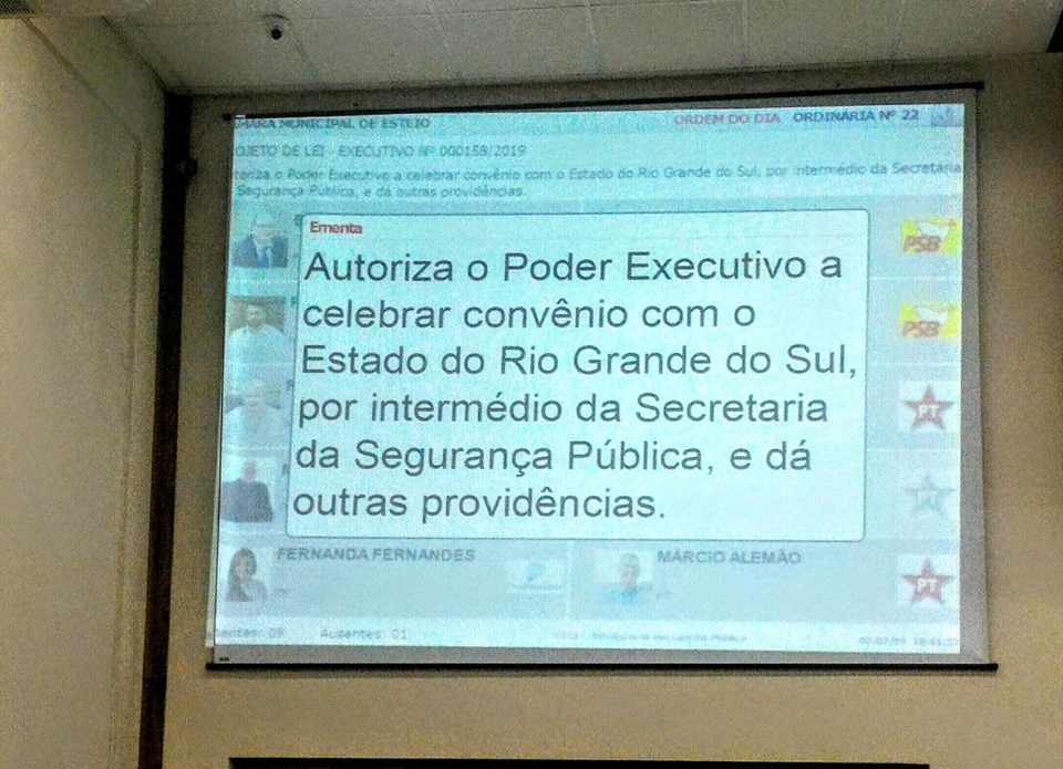 Projetos passam a ser exibidos em telão durante sessões