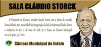 Sala de Imprensa Cláudio Storck será inaugurada dia 22