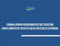 Vereadores pedem que governo do Estado cancele volta às aulas presenciais