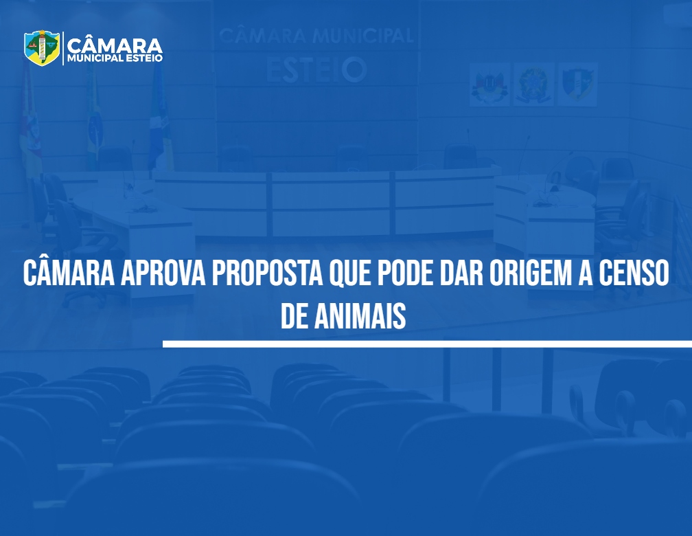 Vereador sugere realização de censo de animais 