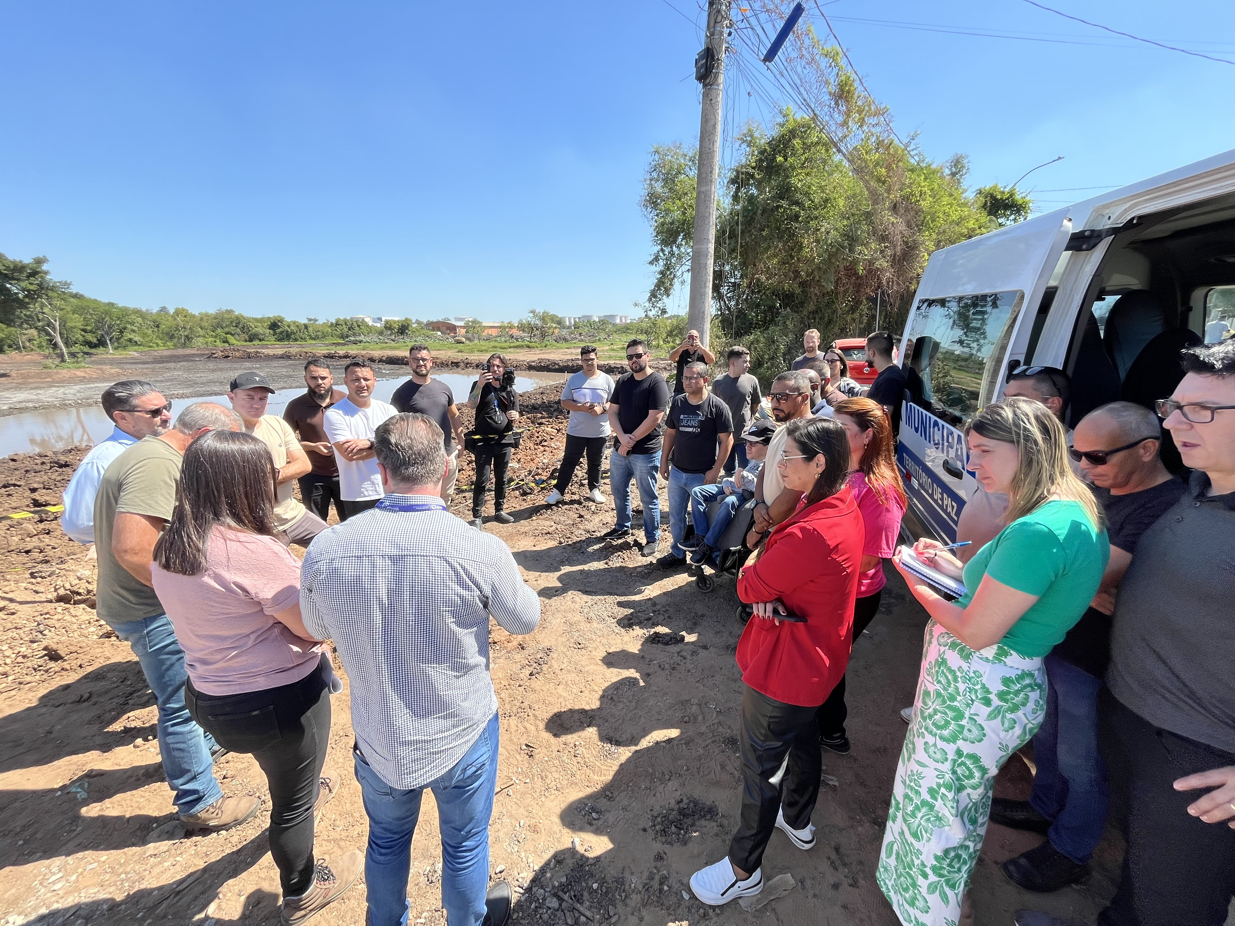 Vereadores visitam obras do Esteio Resiliente